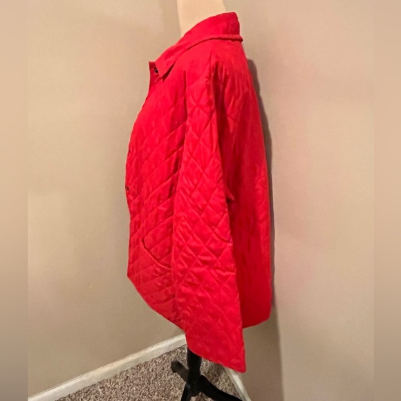 Pendleton Red Quilted Field Jacket snap closure, size Large - Picture 3 of 8